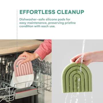 Outlery Heat Resistant Silicone Trivets for Kitchen