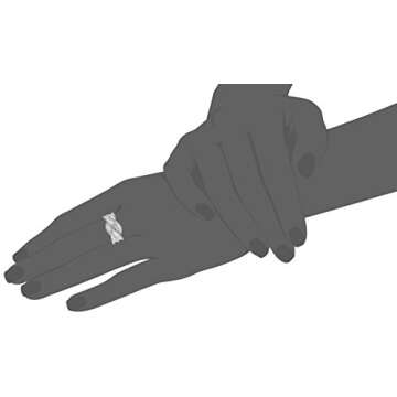 Amazon Essentials 10K White Gold Diamond Twist Band Ring (1/2 cttw), Size 6, (previously Amazon Coll...