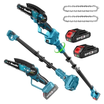 Seesii PS610 2-IN-1 Cordless Pole Saw & Mini Chainsaw - 2024 UPGRADE