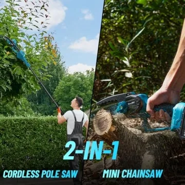 Seesii PS610 2-IN-1 Cordless Pole Saw Mini Chainsaw 2024