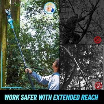 Seesii PS610 2-IN-1 Cordless Pole Saw Mini Chainsaw 2024