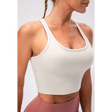 Lavento Women's Soft Racerback Sports Bra for Yoga