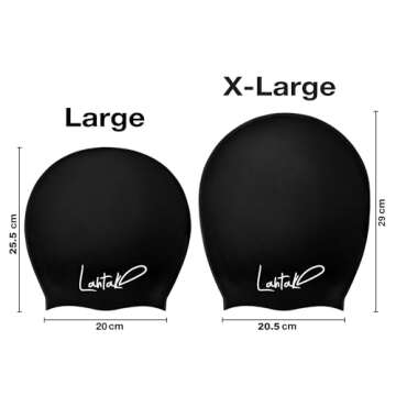 Large Swim Cap for Long Hair - Waterproof Durable Silicone Swimming Cap for Braids, Dreadlocks, Weaves, Afros, Curls – Swim Caps for Women & Men – Anti-Leak Seal for Pool, Beach, Laps & Water Workouts