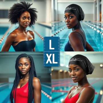 Large Swim Cap for Long Hair - Waterproof Durable Silicone Swimming Cap for Braids, Dreadlocks, Weaves, Afros, Curls – Swim Caps for Women & Men – Anti-Leak Seal for Pool, Beach, Laps & Water Workouts