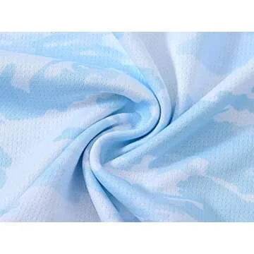 MoFiz Men's Military Polo Shirt – Blue Camo, Comfort Fit