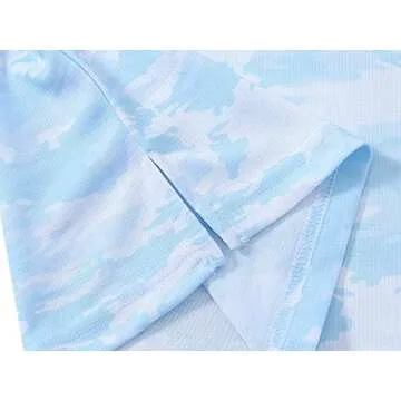 MoFiz Men's Military Polo Shirt – Blue Camo, Comfort Fit