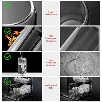 MMonDod 8 Pack 16 oz Glass Cups with Lids and Straws,Iced Coffee Cup,Glass Beer Cups with Bamboo Lids and Straws,Can Shaped Glass Cups,Glass Soda Can Cup, Can Tumbler Glasses with Lid and Straw