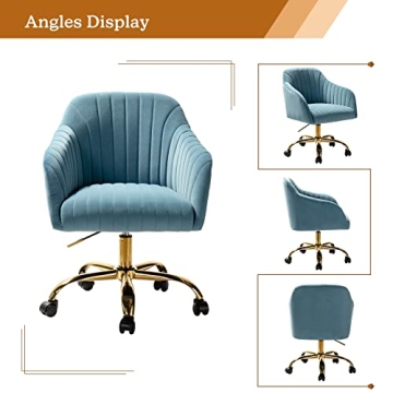 HULALA HOME Velvet Office Chair for Women and Girls
