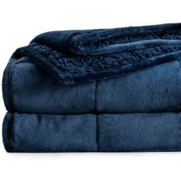 15 lb Ultra-Soft Sherpa Fleece Weighted Blanket