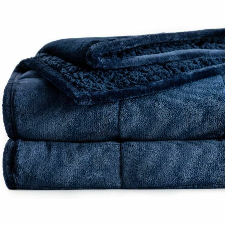 15 lb Ultra-Soft Sherpa Fleece Weighted Blanket