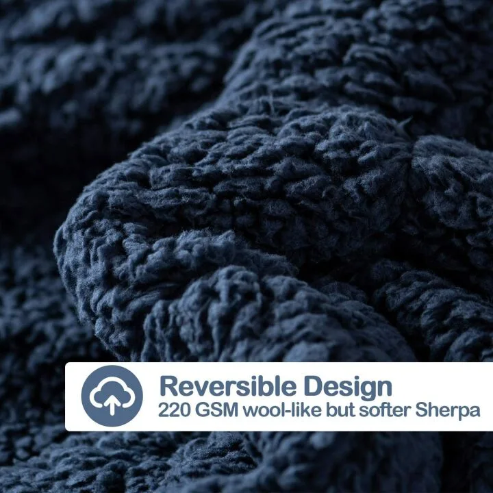 15 lb Ultra-Soft Sherpa Fleece Weighted Blanket