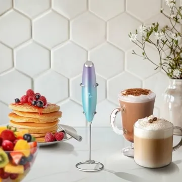Zulay Kitchen Powerful Milk Frother Wand for Lattes and More