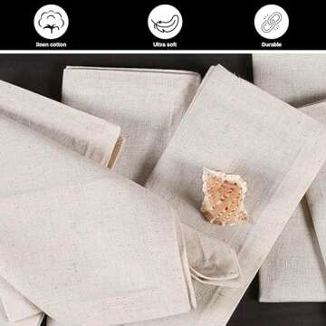 Linen Napkins, Cloth Napkins, Linen Cloth Napkins, Wedding Napkins Cocktails Napkins Fabric Napkins Cotton Napkins Mitered Corners Machine Washable Napkins Dinner Napkin 18x18 Natural Set of 12