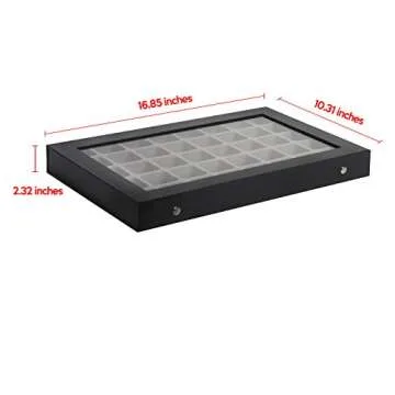 40 Slot Earring Organizer Tray with Clear Lid