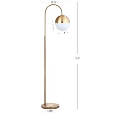 Brass Gold 55.5" Floor Lamp by SAFAVIEH - Stylish Lighting Solution