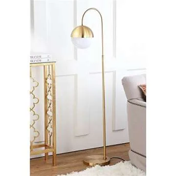 Brass Gold 55.5" Floor Lamp by SAFAVIEH - Stylish Lighting Solution