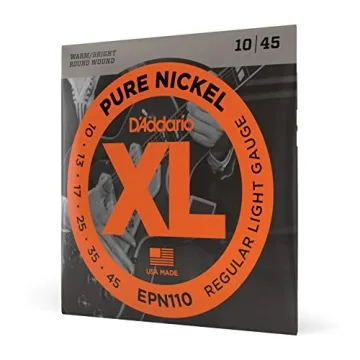D'Addario XL Pure Nickel Electric Guitar Strings - Vintage Tone & Durability