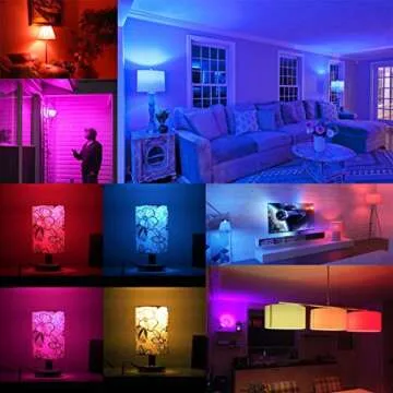MELPO LED Color Changing Light Bulb with Remote Control, 5W 40W Equivalent, 500LM, 5700K,E26 Dimmabl...