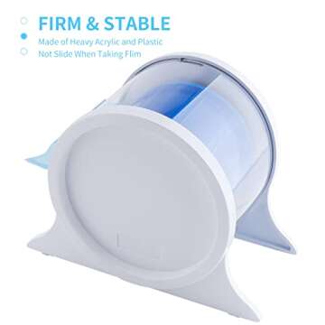 ANNWAH Dental Barrier Film Dispenser, Acrylic Protecting Tattoo Barrier Film Holder for Film Support & Dust-Proof, Dispensing Box Barrier Dispensers Plastic Stand Holder