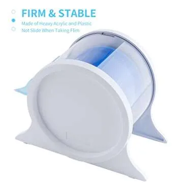 ANNWAH Dental Barrier Film Dispenser, Acrylic Protecting Tattoo Barrier Film Holder for Film Support & Dust-Proof, Dispensing Box Barrier Dispensers Plastic Stand Holder