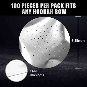 Hookah Foil Pre Punched Hookah Aluminum foil & Heavy Duty Pre-Poked Hookah Foil & Hooka Shisha Foils...