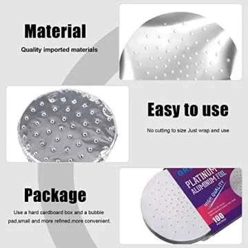 Hookah Foil Pre Punched Hookah Aluminum foil & Heavy Duty Pre-Poked Hookah Foil & Hooka Shisha Foils 5.5 Inches 0.03mm 100pcs (100)