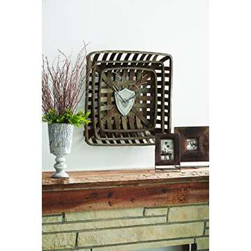 Mud Pie Set of 3 Tobacco Baskets, One Size, Brown