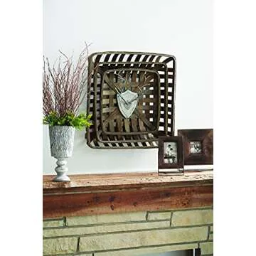 Mud Pie Set of 3 Tobacco Baskets, One Size, Brown