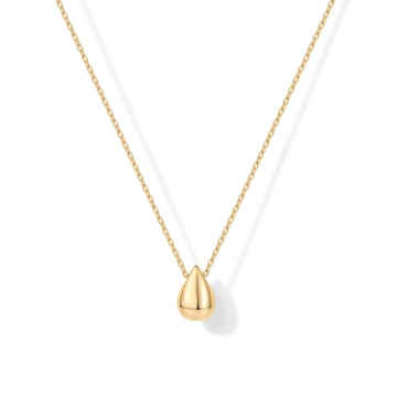 PAVOI Dainty Teardrop Pendant Necklace in Gold