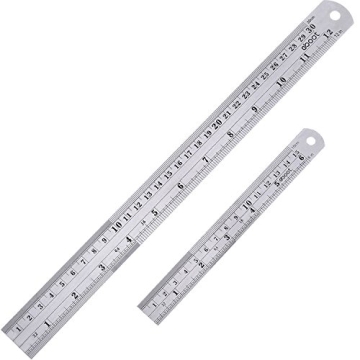 Durable Stainless Steel Ruler Set with Conversion Table
