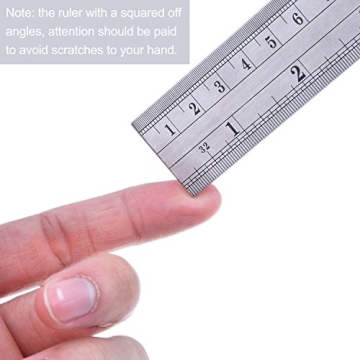 Durable Stainless Steel Ruler Set with Conversion Table