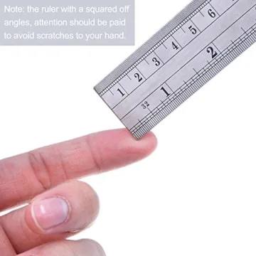 Durable Stainless Steel Ruler Set with Conversion Table
