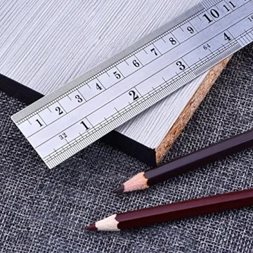 Durable Stainless Steel Ruler Set with Conversion Table
