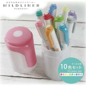 ZEBRA WKT7-HD-P-AZ Highlighter Set with Hard Case