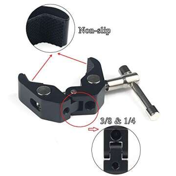 ADAI 7inch Magic Arm Adjustable Articulating Friction Arm Camera Arm & Large Super Clamp for DSLR Camera Rig,LCD Monitor LED Lights,Flash Light/DJI Osmo