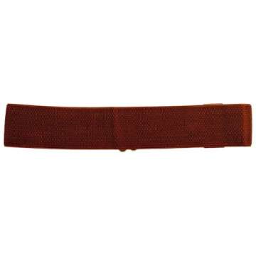 eVogues Plus Size Braided Elastic Stretchy Retro Wide Waist Cinch Belt Brown - One Size Plus