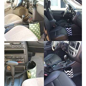 Birsppy Auto Trash (Pink Roses) by The Mod Mobile - car Trash Bag Litter Bag Garbage can for Your Automobile Aqua Blue