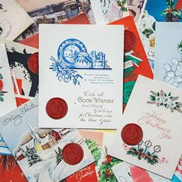 25Pcs Red Letter J Adhesive Wax Seal Stickers, Hand-Made, No Need Seal Stamp, Tear and Use Wax Stickers for Wedding Invitations, Envelopes, Christmas Gift