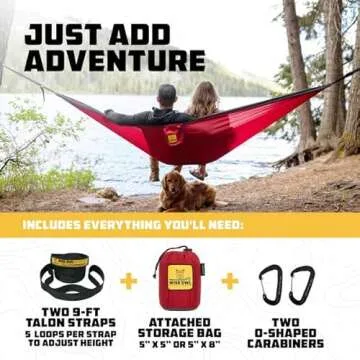Wise Owl Outfitters Hammock for Camping Single Hammocks Gear for The Outdoors Backpacking Survival or Travel - Portable Lightweight Parachute Nylon SO Black & Grey