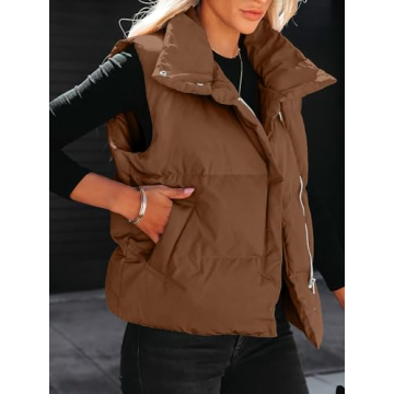 ANRABESS Stylish Women Puffer Vest for Winter Warmth
