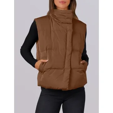 ANRABESS Stylish Women Puffer Vest for Winter Warmth