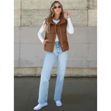 ANRABESS Stylish Women Puffer Vest for Winter Warmth
