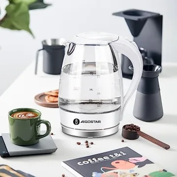 Aigostar 1500W Electric Kettle with Filter and LED Light