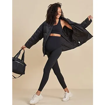 POSHDIVAH Women's Maternity Fleece Lined Leggings