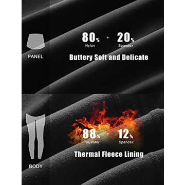 POSHDIVAH Women's Maternity Fleece Lined Leggings