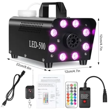 Fog Machine with 13 Colors and 8 LED Lights
