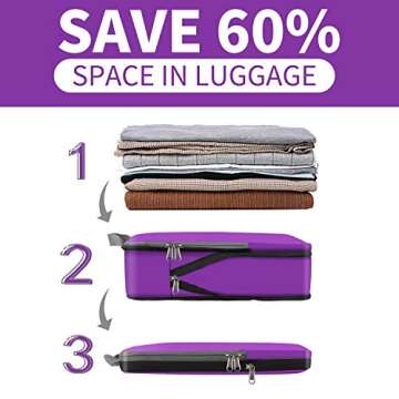 BAGAIL Compression Packing Cubes for Organized Travel