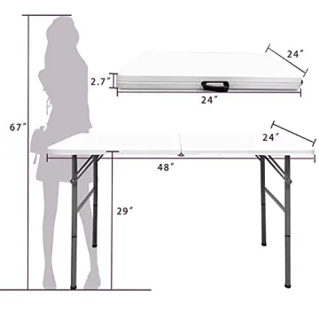 Gocamptoo 4ft Portable Folding Table for Every Event