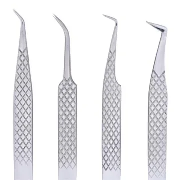 M LASH Eyelash Extension Tweezers - Set of 4 Professional Tools
