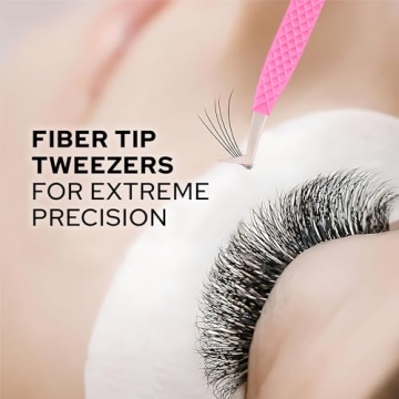 M LASH Eyelash Extension Tweezers - Set of 4 Professional Tools